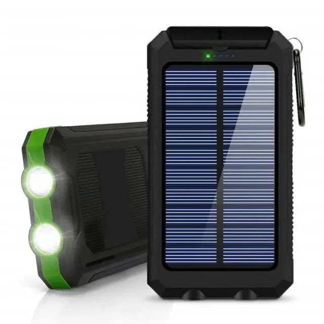 EcoSmart Solar Battery Charger with 20000mAh Power & LED Light