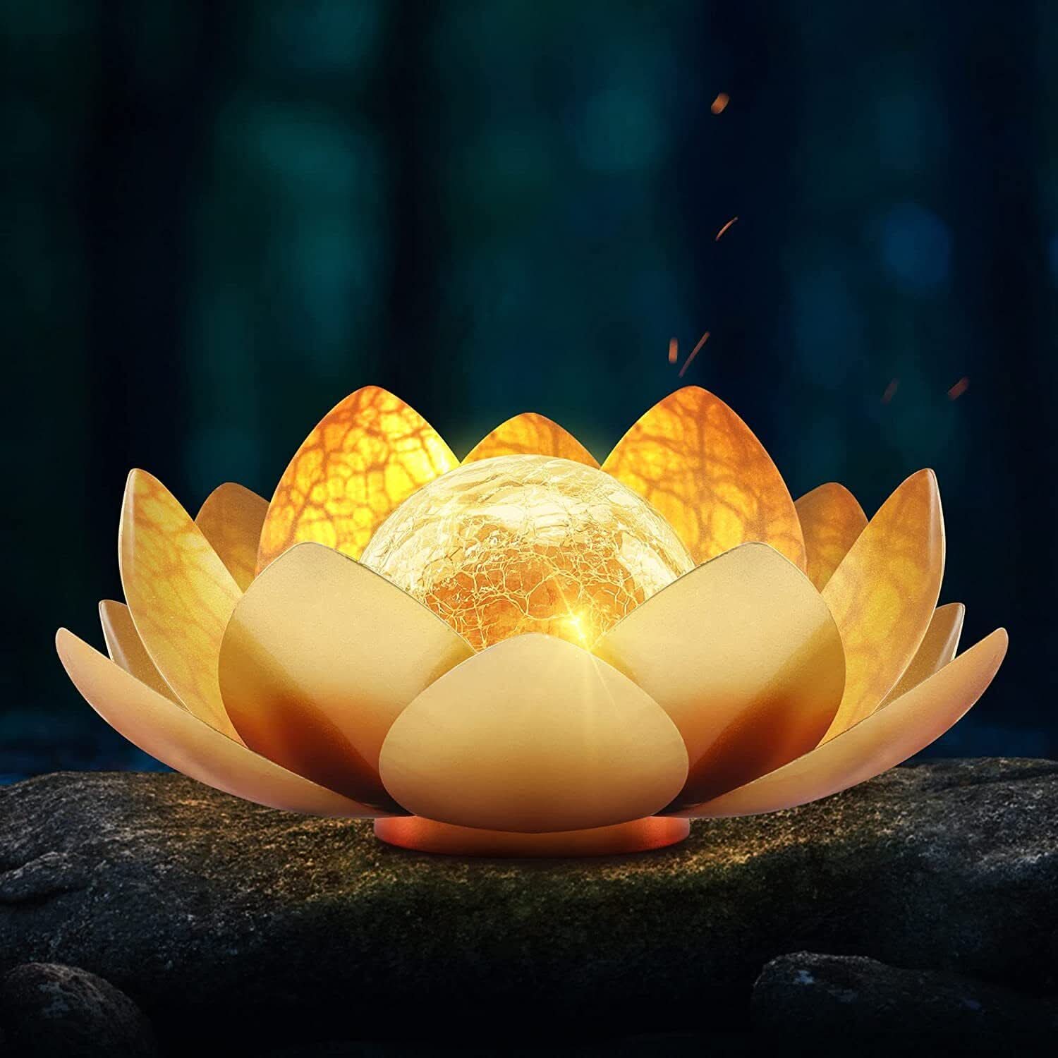 LumiPetal - Solar-Operated Lotus Lamp for Enchanting Outdoor Ambiance