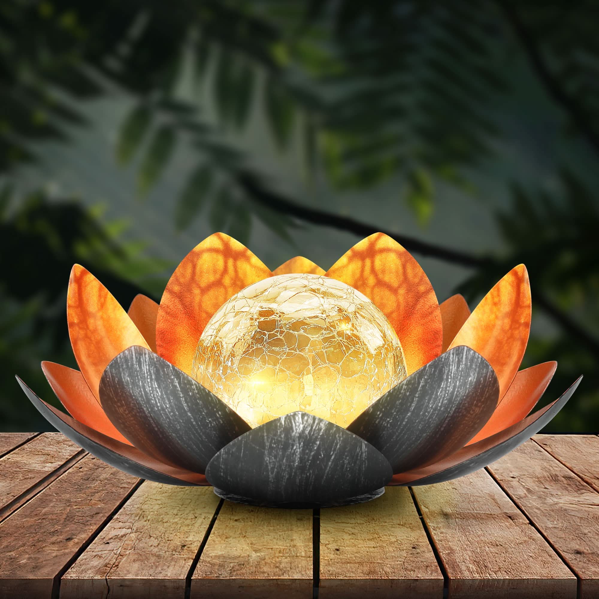 LumiPetal - Solar-Operated Lotus Lamp for Enchanting Outdoor Ambiance