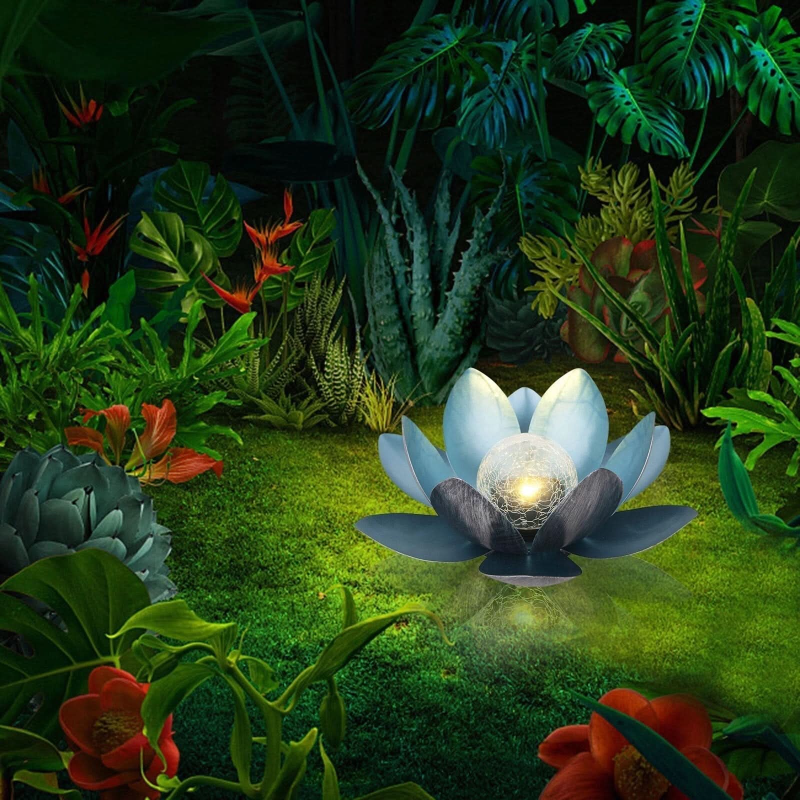 LumiPetal - Solar-Operated Lotus Lamp for Enchanting Outdoor Ambiance