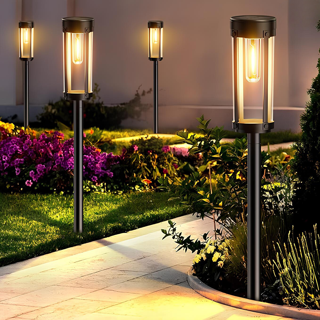 Solar-Powered Garden Torch Light