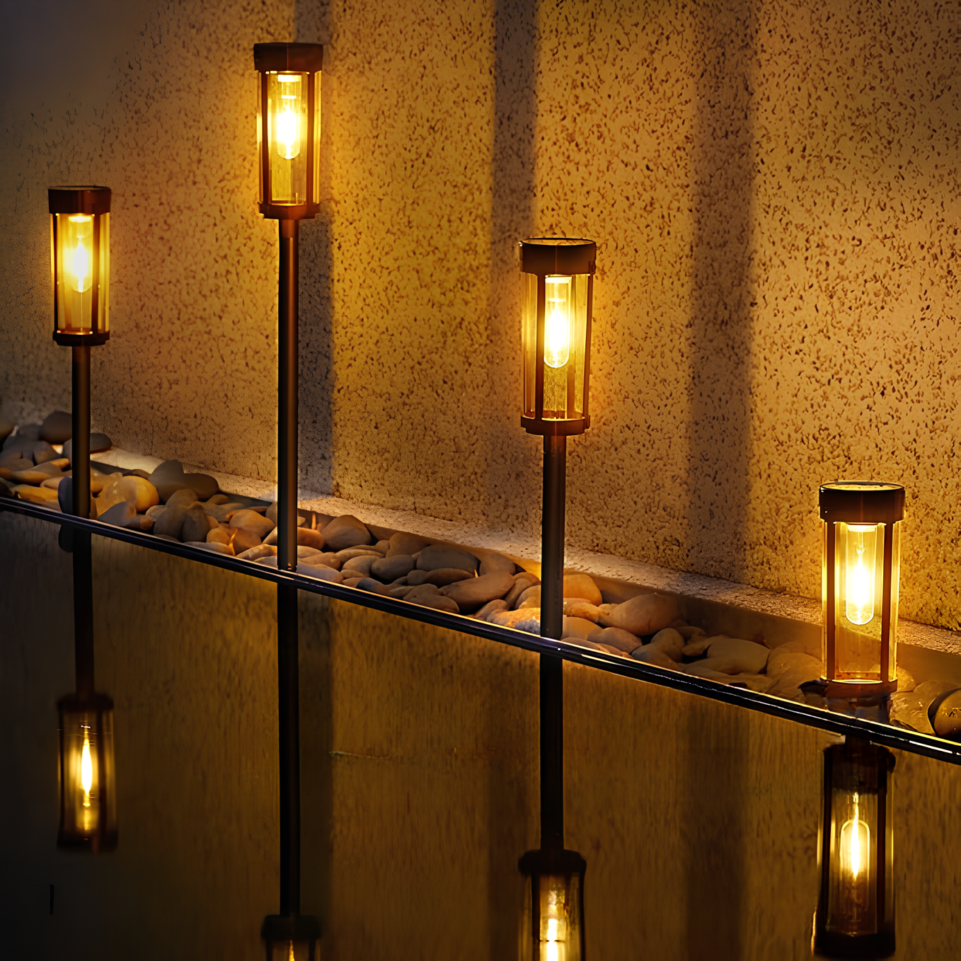 Solar-Powered Garden Torch Light