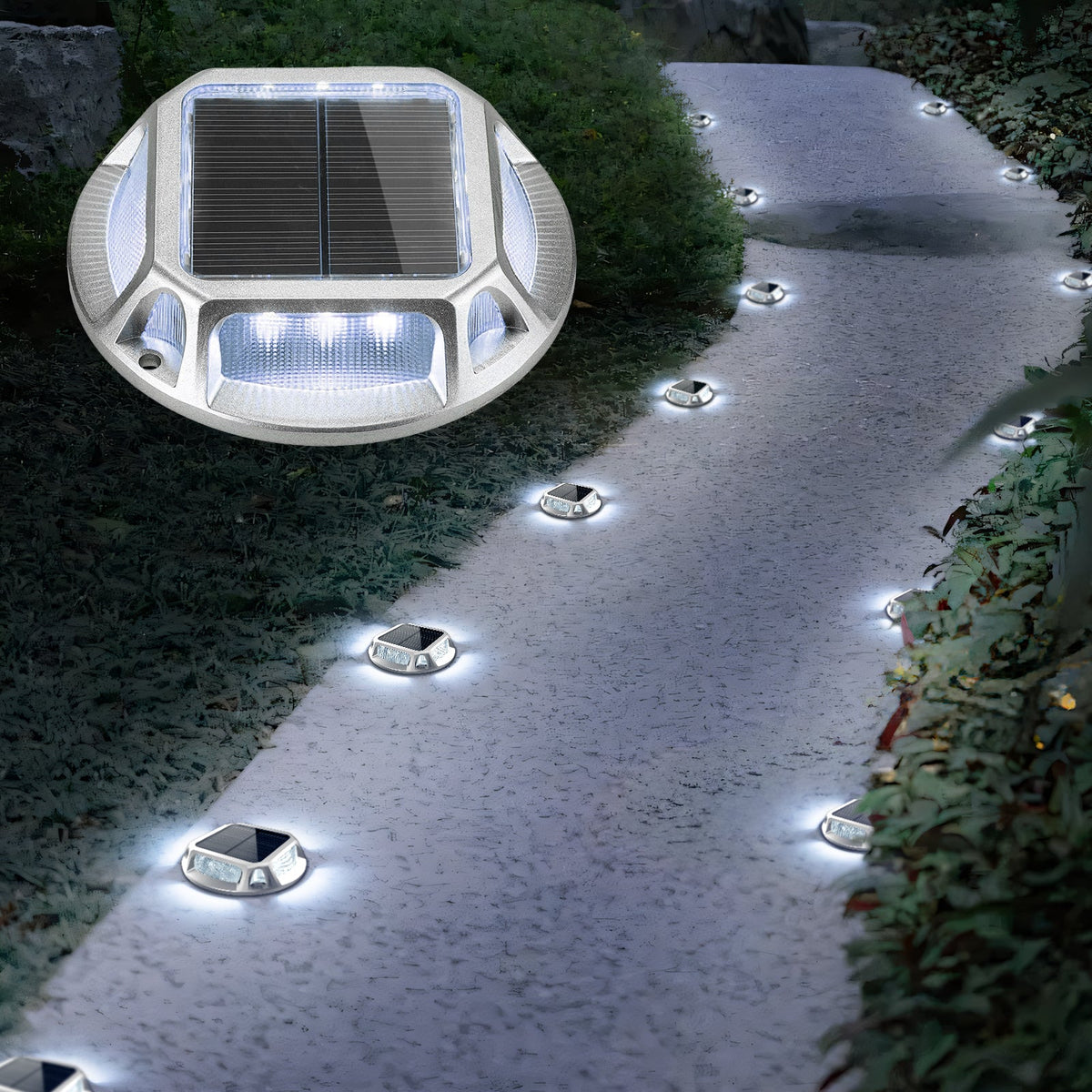 Eco-Friendly Solar Pathway Light with 12 LEDs and Waterproof Design