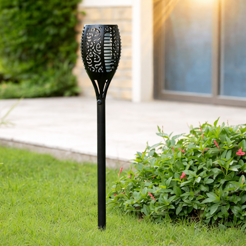 Outdoor Solar Torch Light with Flickering Flame Effect