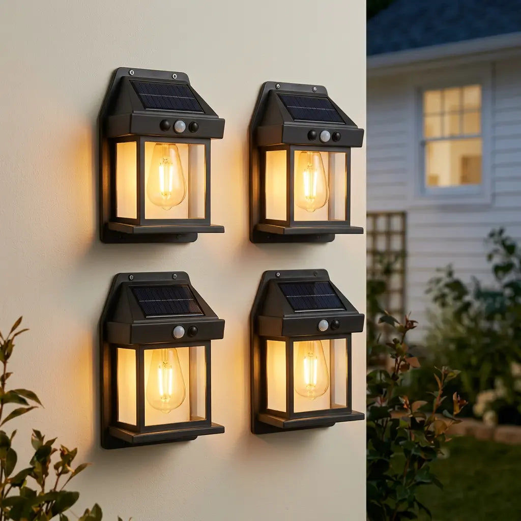 Eco-Friendly Solar Wall Lights with Motion Detection