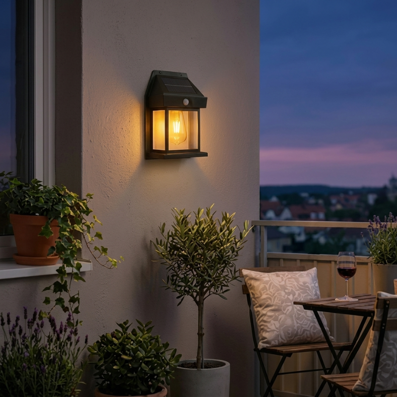 Eco-Friendly Solar Wall Lights with Motion Detection