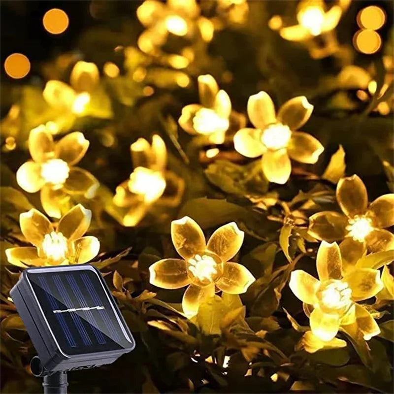 Versatile Solar-Powered String Lights for Outdoor Ambiance