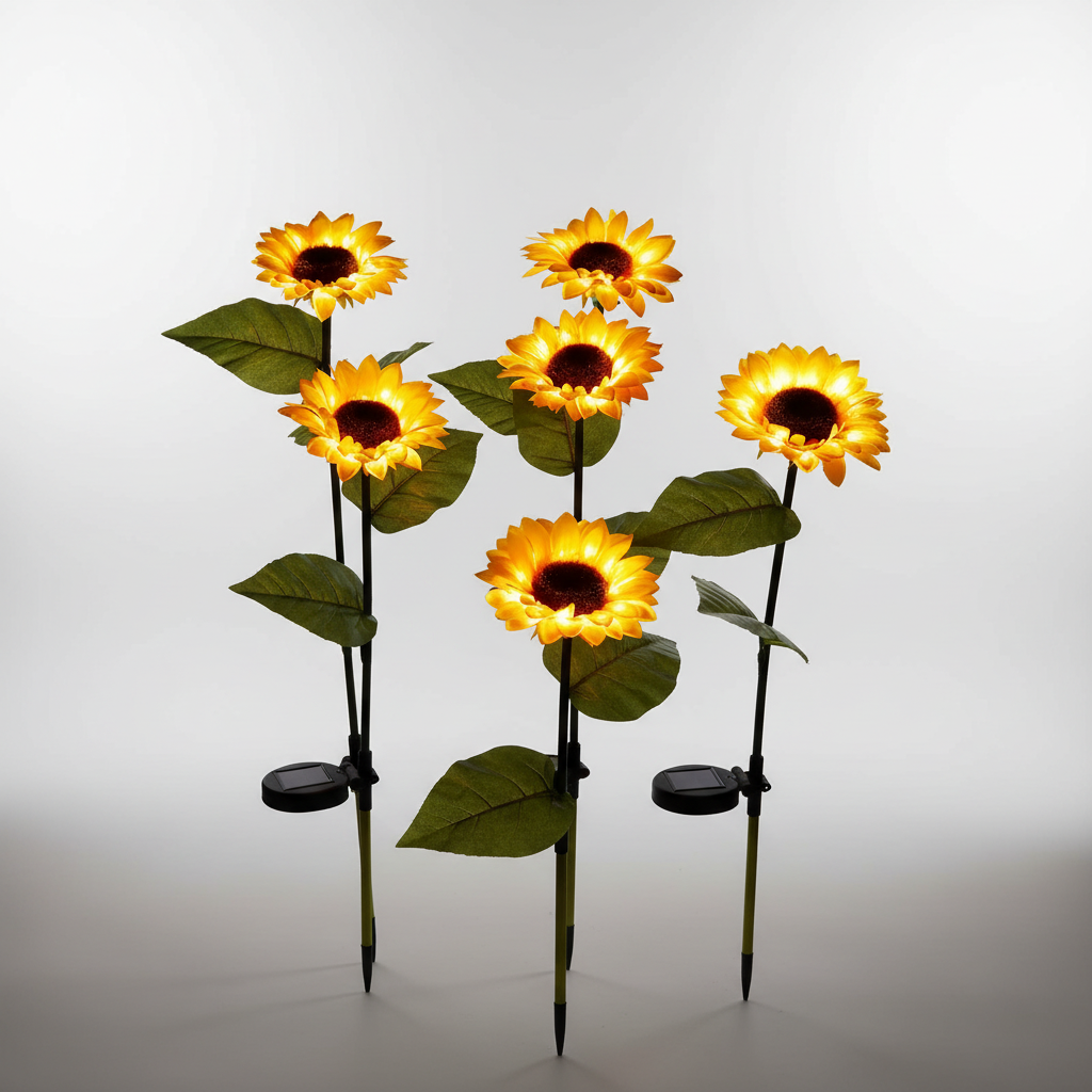 Decorative Sunflower with Solar Power - Solar Garden Accent