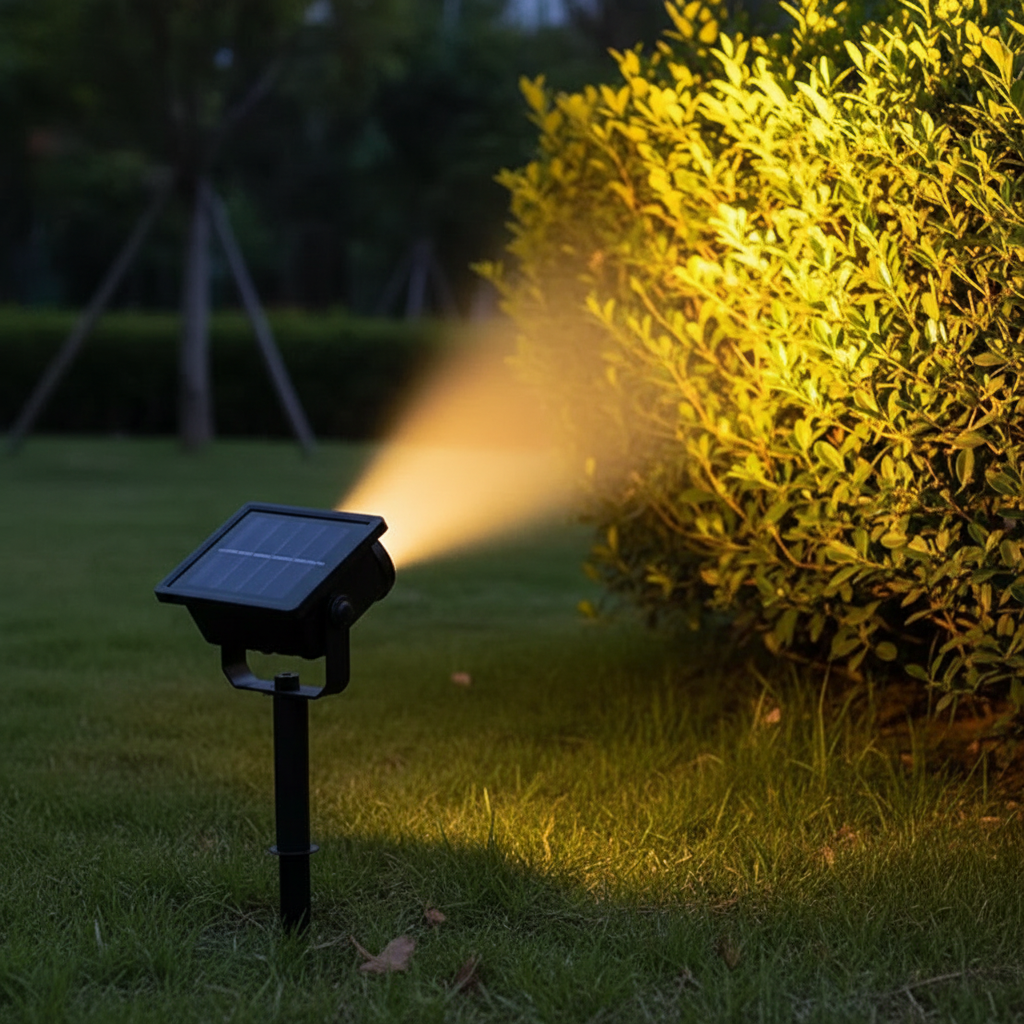 Stake-Mounted Solar Garden Spotlight