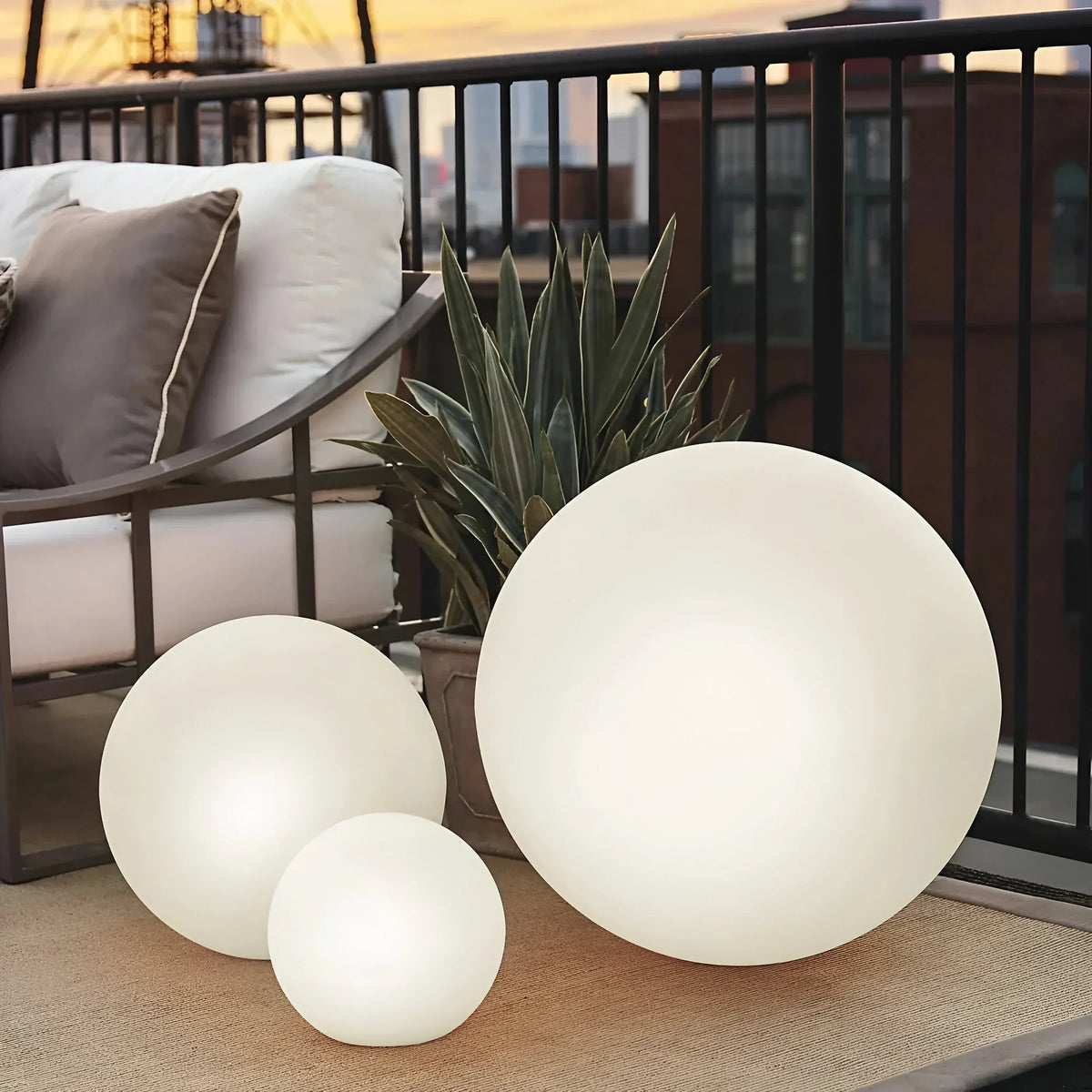 SphereGlow Solar LED Garden Light – Waterproof & Portable