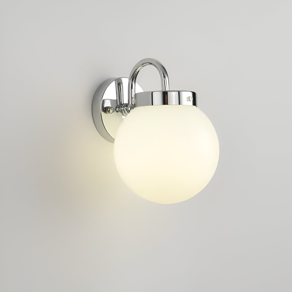 Elegant Iron and Striped Glass Wall Sconce - E27 Compatible