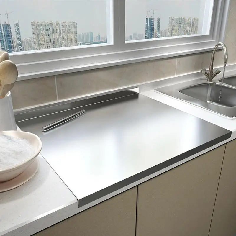 Premium Stainless Steel Cutting Board with Secure Grip Base