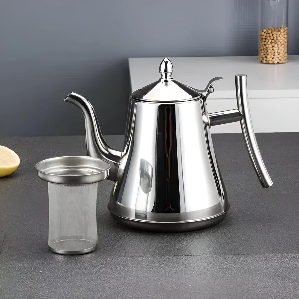 Premium Stainless Steel Kettle with Integrated Filter | Effortless Brewing for Every Occasion