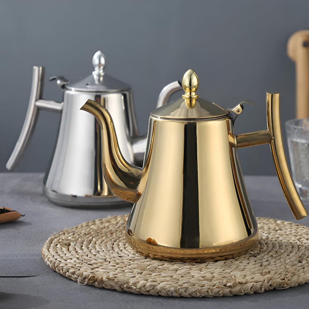Premium Stainless Steel Kettle with Integrated Filter | Effortless Brewing for Every Occasion