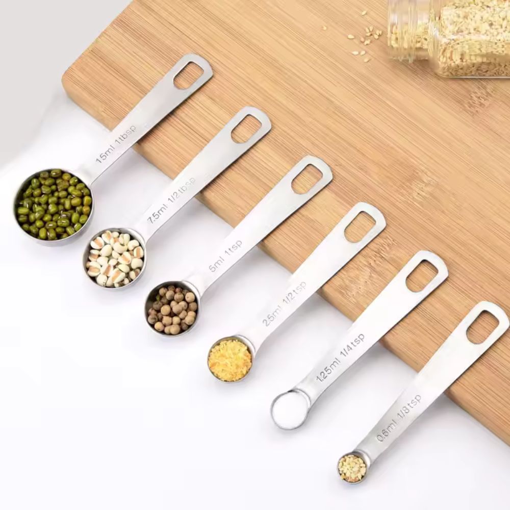 Ultimate Precision Measuring Spoon Set - 6 Essential Sizes
