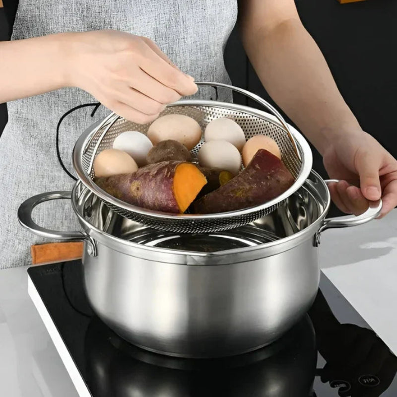 Premium Stainless Steel Steamer and Drainer Basket