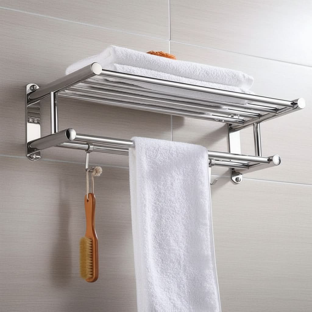 SleekSpace - Wall-Mounted Stainless Steel Towel Organizer