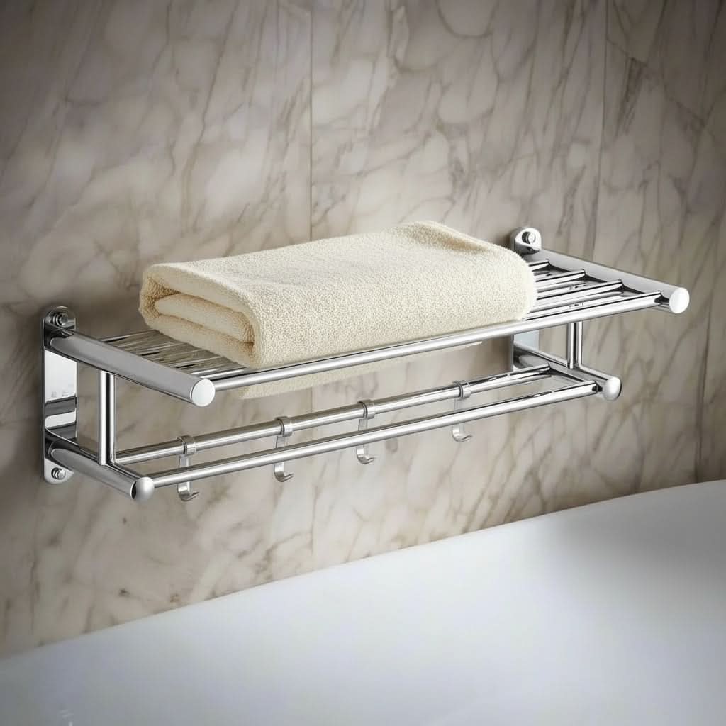 SleekSpace - Wall-Mounted Stainless Steel Towel Organizer