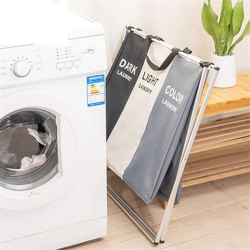 Bathroom Standing Organizer Basket - Tri-Compartment Design