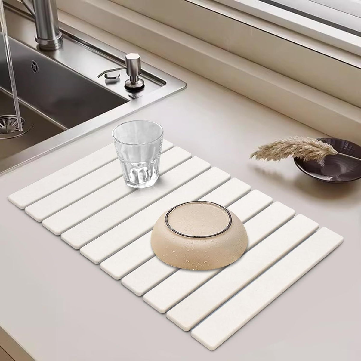 Moisture-Absorbing Earth Mat for Bathrooms and More