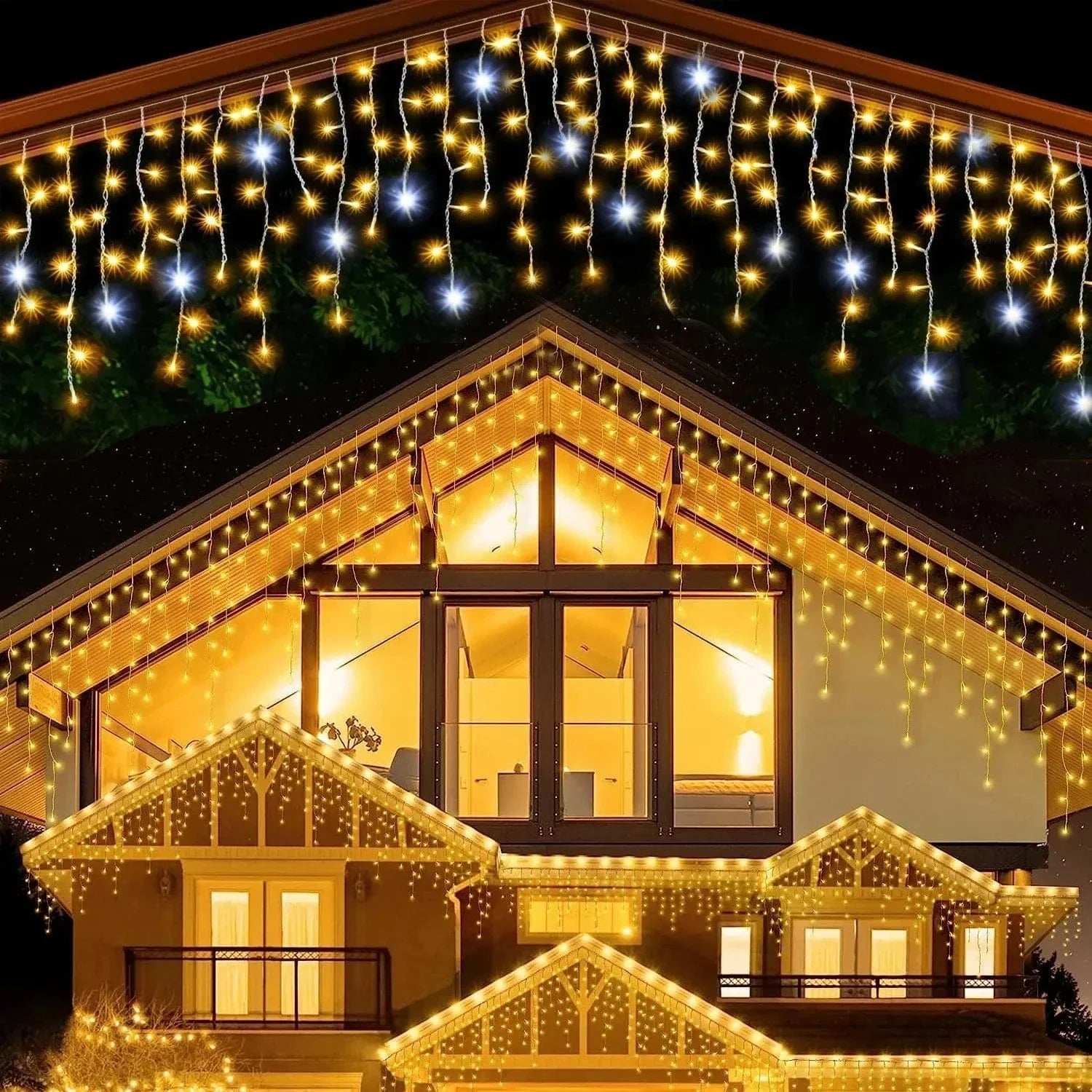 Connectable Outdoor LED Fairy Lights - Warm & Cool White