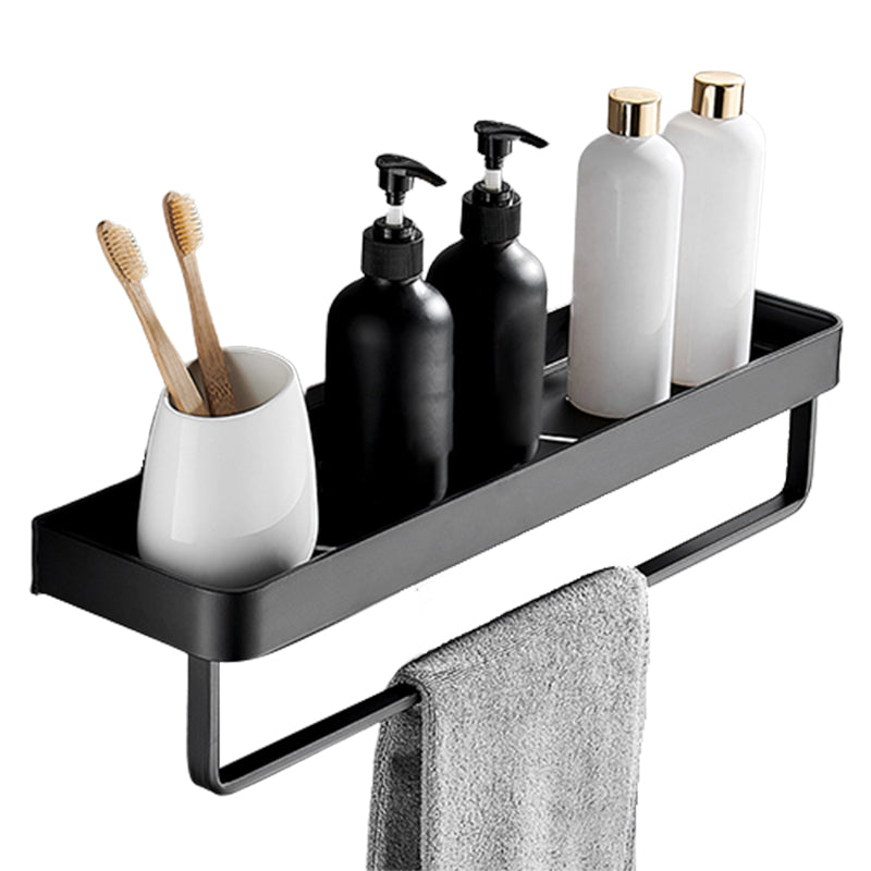 Sleek Black Steel Bathroom Organizer with Adjustable Shelves