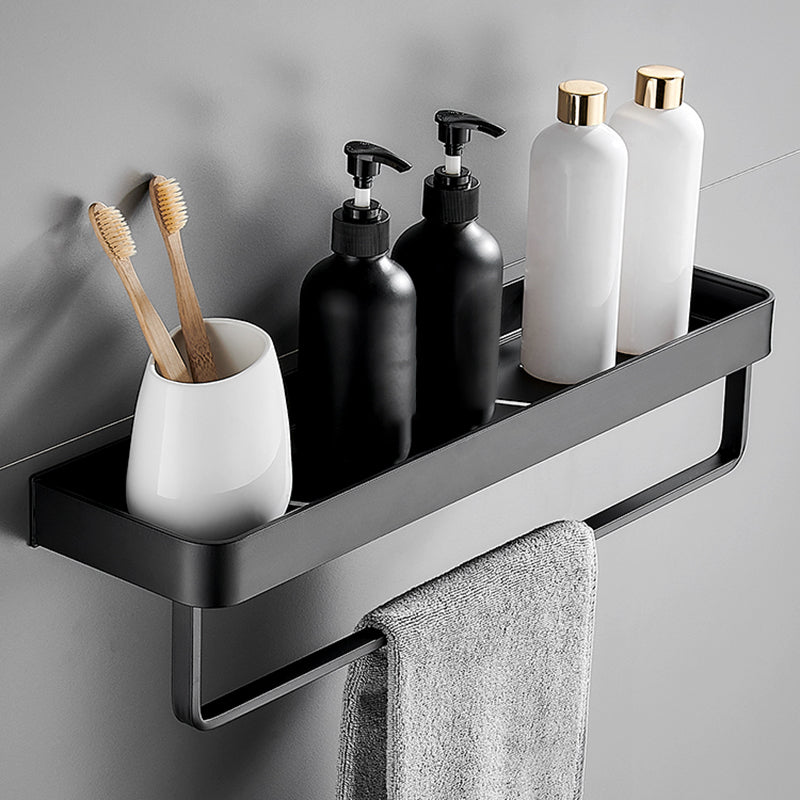 Sleek Black Steel Bathroom Organizer with Adjustable Shelves