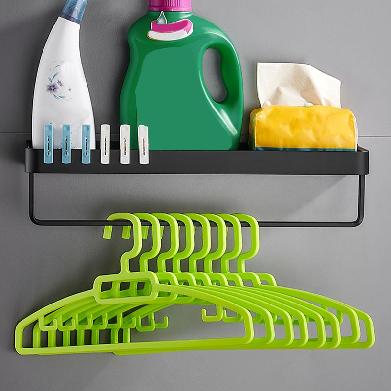 Sleek Black Steel Bathroom Organizer with Adjustable Shelves