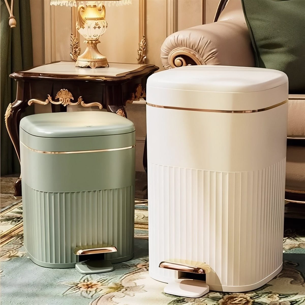 Hands-Free Modern Pedal Trash Bin for Home Use