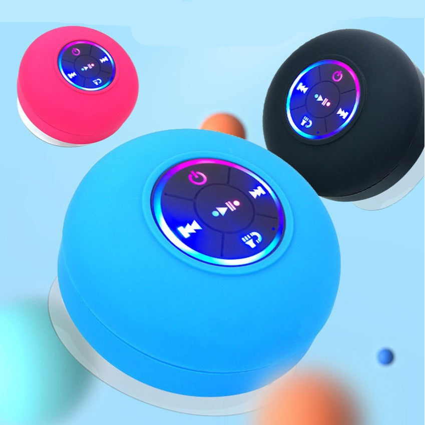 Water-Resistant Bluetooth Speaker with Strong Suction for Any Setting