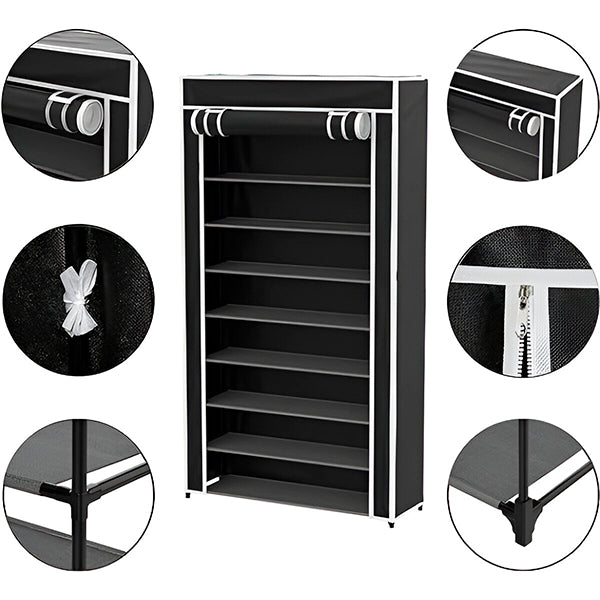 Compact Vertical Shoe Organizer for 30 Pairs