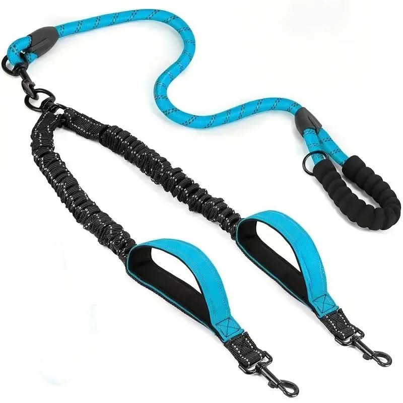 Dual Dog Walking Leash with 360° Swivel & Comfort Grip