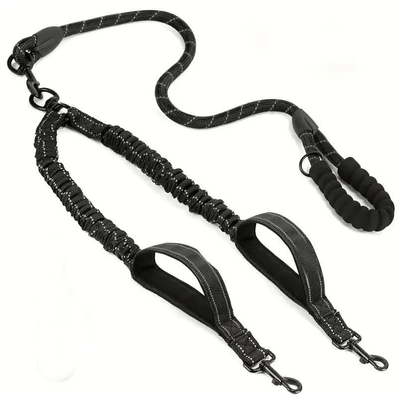 Dual Dog Walking Leash with 360° Swivel & Comfort Grip