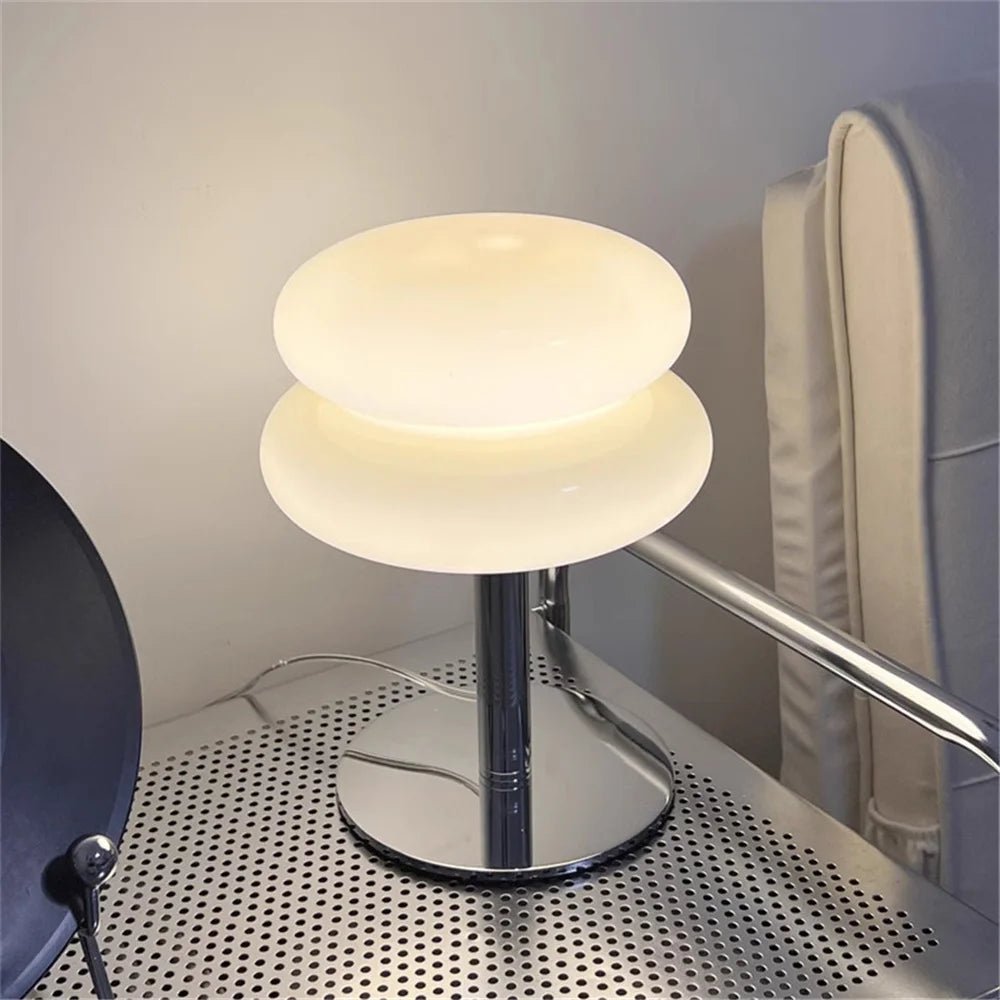 Chic Glass and Metal Table Lamp for Modern Interiors