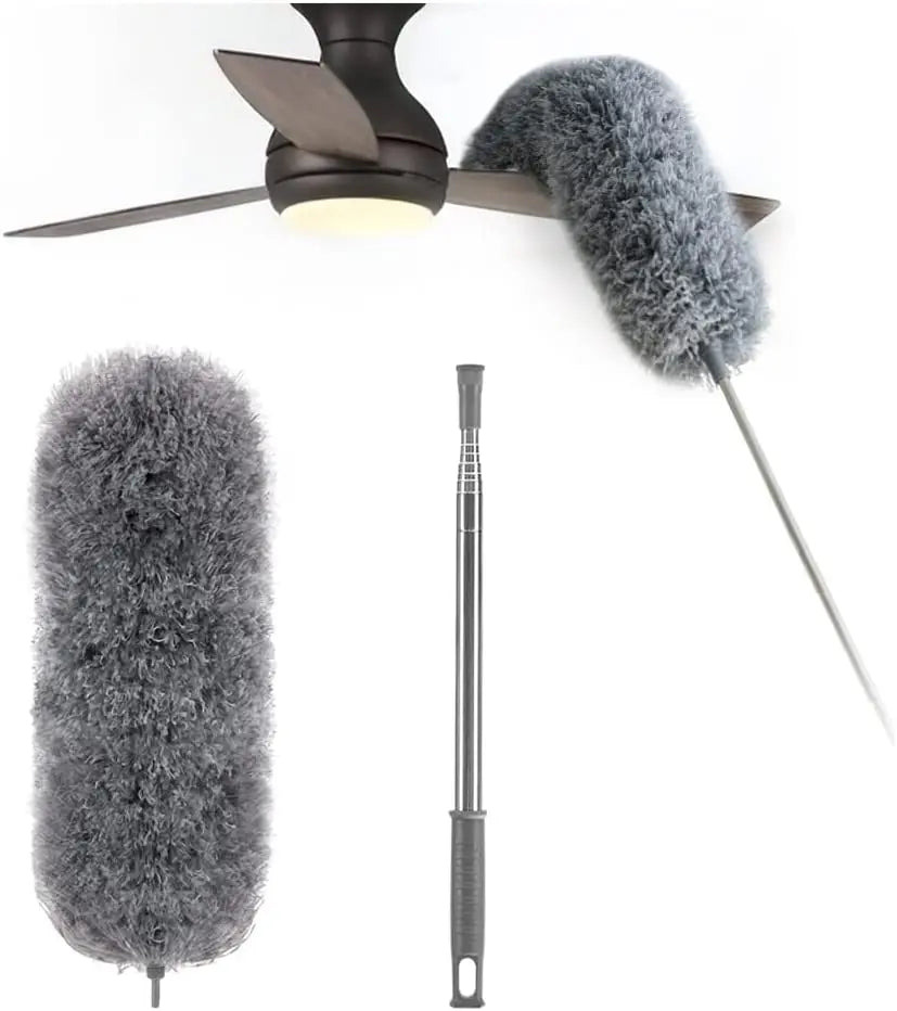 Extendable Cleaning Tool with Flexible Microfiber Head