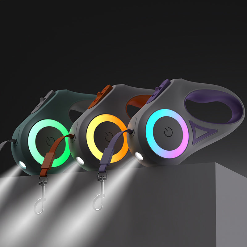 Smart Light-Up Dog Leash with Ergonomic Grip