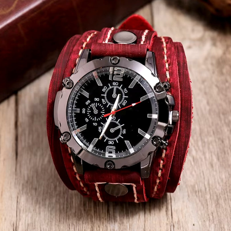 Sophisticated Timepiece | Premium Leather Watch with Glow-in-the-Dark Hands