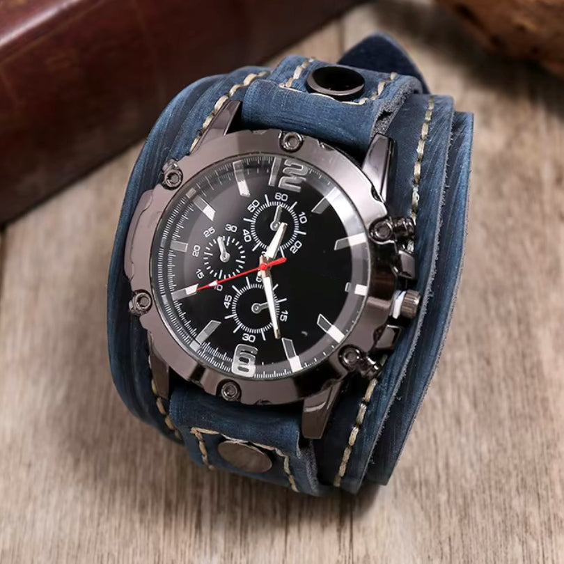 Sophisticated Timepiece | Premium Leather Watch with Glow-in-the-Dark Hands