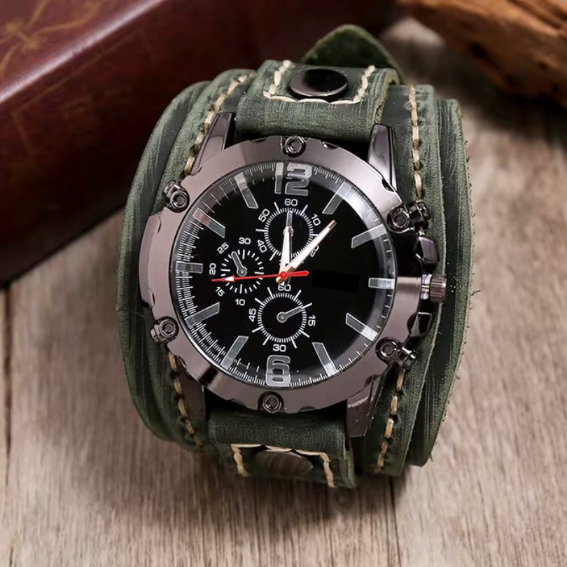 Sophisticated Timepiece | Premium Leather Watch with Glow-in-the-Dark Hands