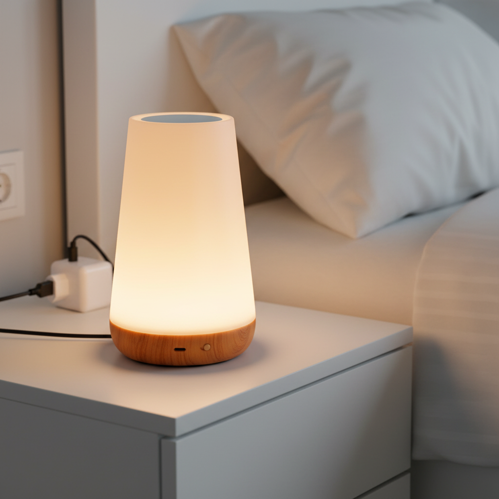 Table Lamp with Touch Control - Soft Glow Lighting