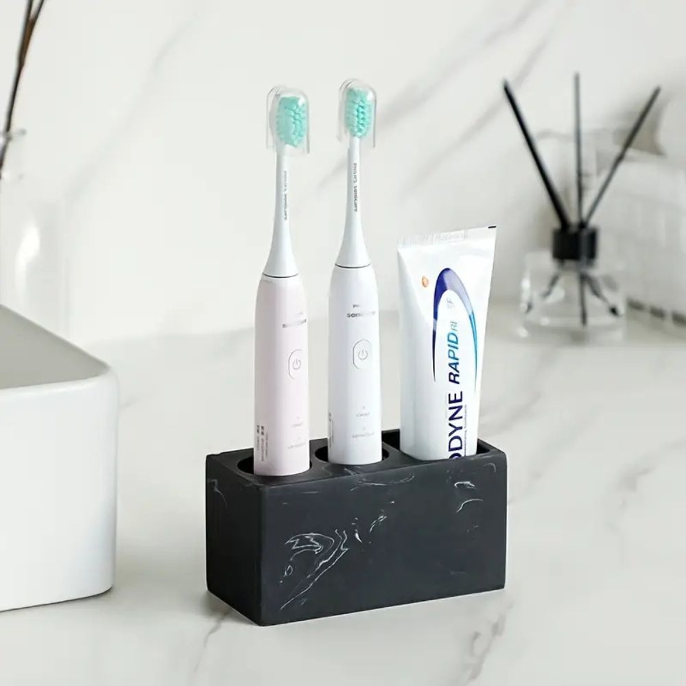 Elegant Bathroom Toothbrush Organizer with Matte Finish