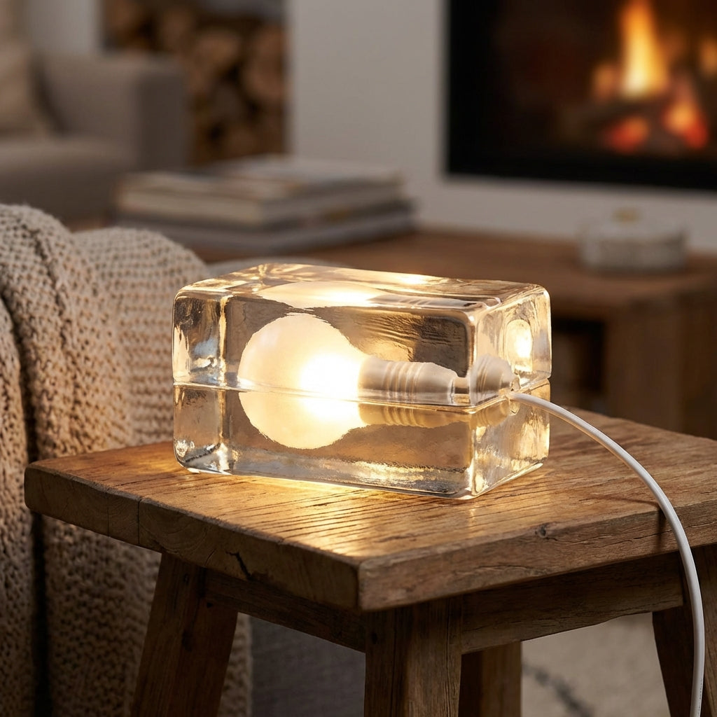 Geometric Accent Light - Clear Design Table Lamp