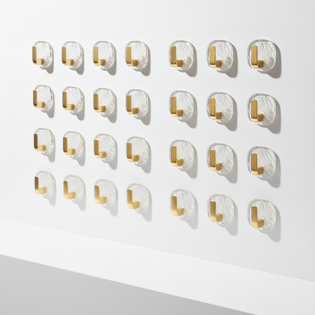 Clear Acrylic Wall Hooks - Adhesive Mounting Solution