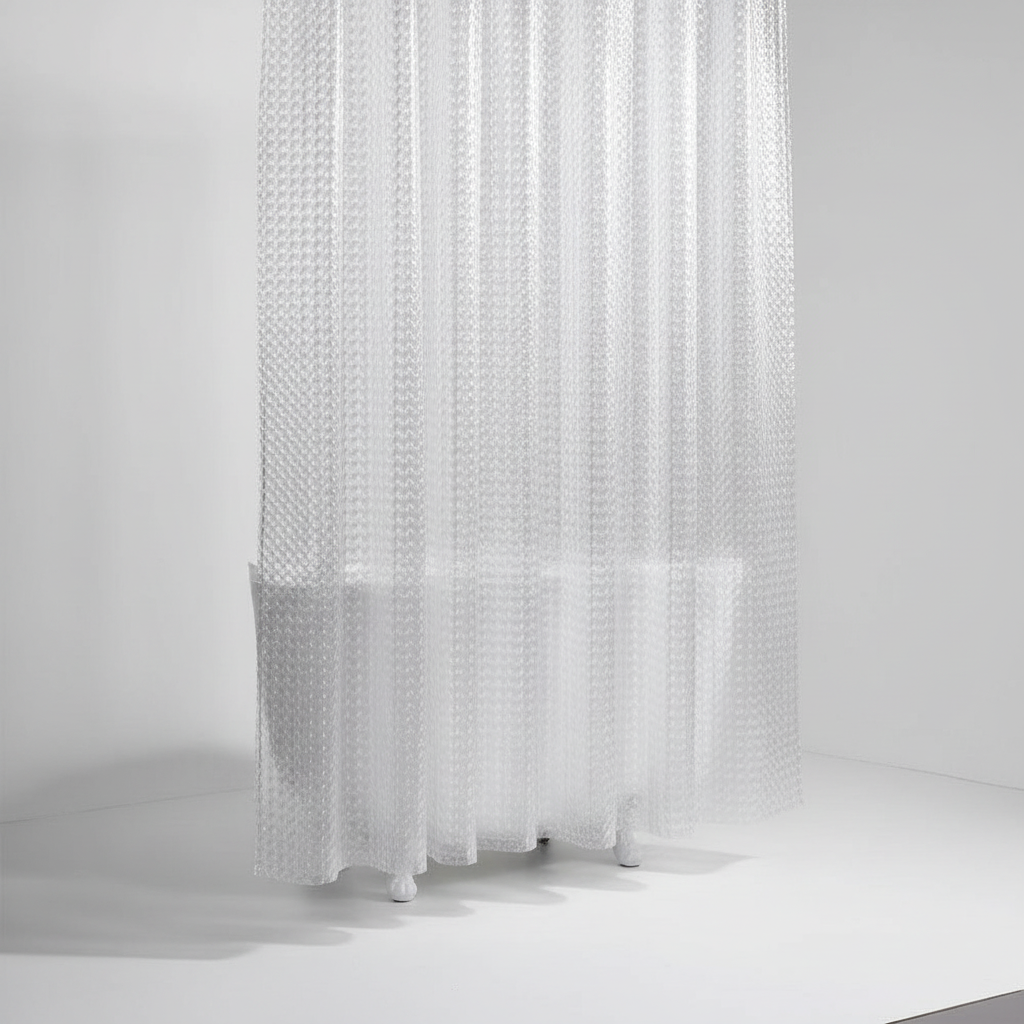 EVA Shower Curtain - Clear Design for Bathrooms