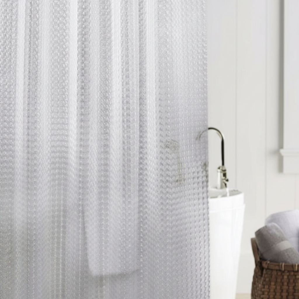 EVA Shower Curtain - Clear Design for Bathrooms