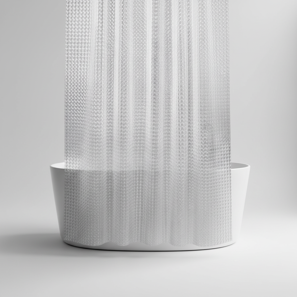 EVA Shower Curtain - Clear Design for Bathrooms