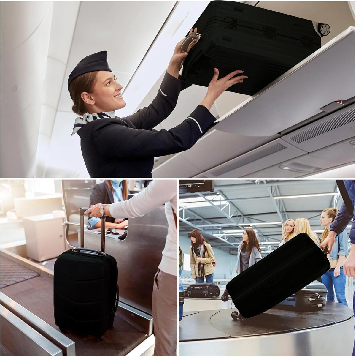 LuggageShield | 3-Piece Flexible Travel Suitcase Cover Set