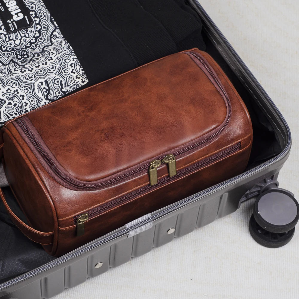 Globetrotter Elite | Premium Leather Travel Toiletry Case