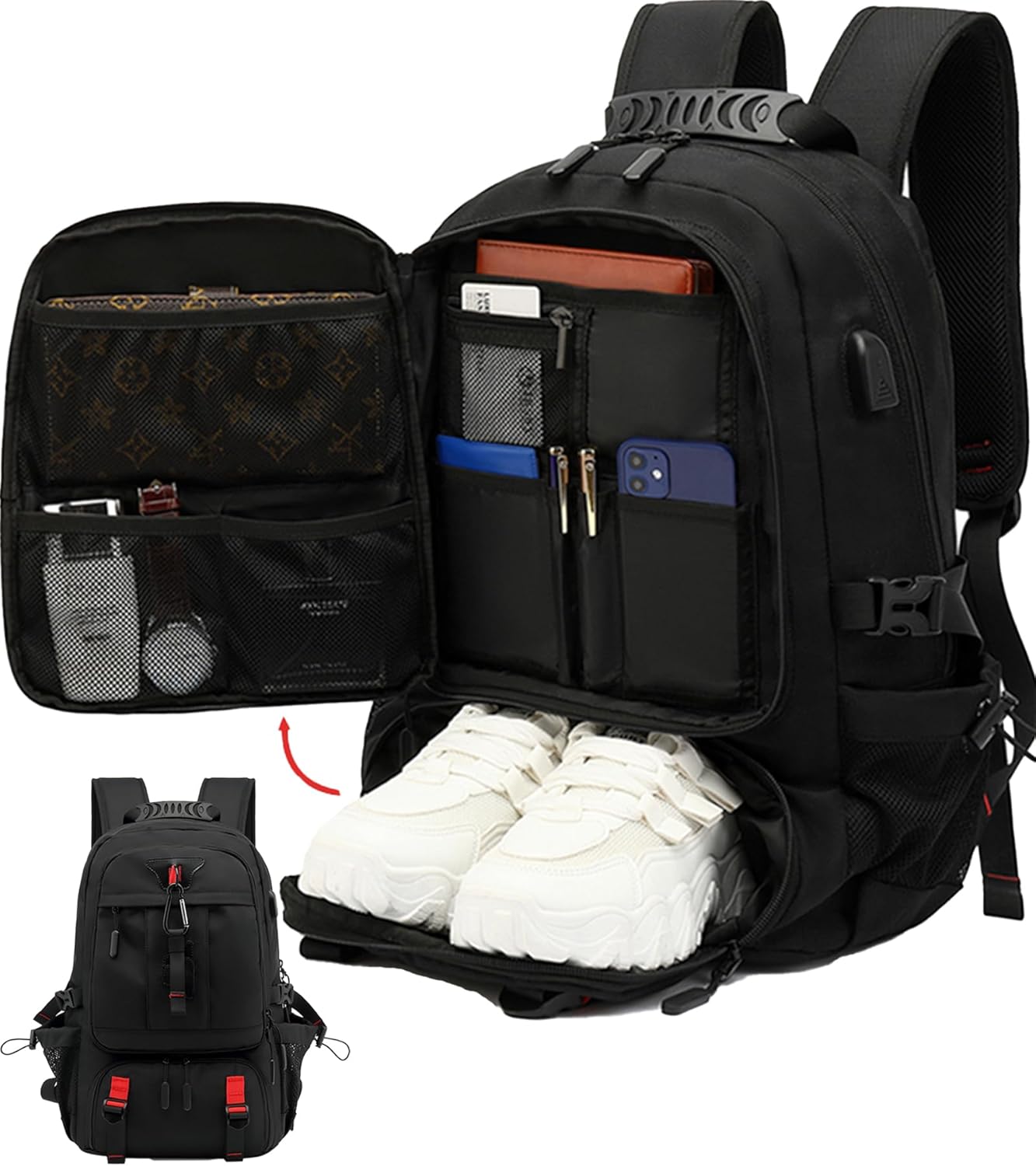 Versatile 60L Waterproof Adventure Backpack with USB Port