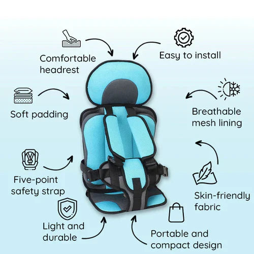 SafeTraveler | Compact Child Booster Seat with Safety Harness